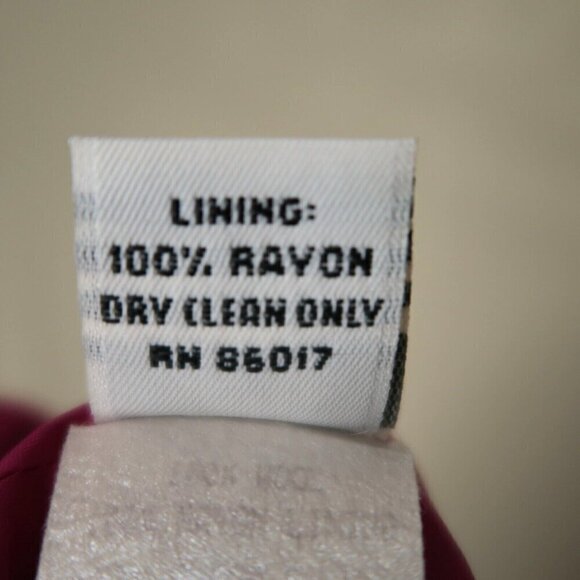 Vintage 90s Bebe Sleeveless Mini Dress Pink Black Wool A-Line Women's Size 4 - Picture 10 of 10